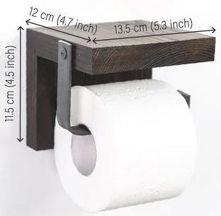 Maße von Toilettenpapierhalter JUMTS des lettischen Herstellers Ewart Woods