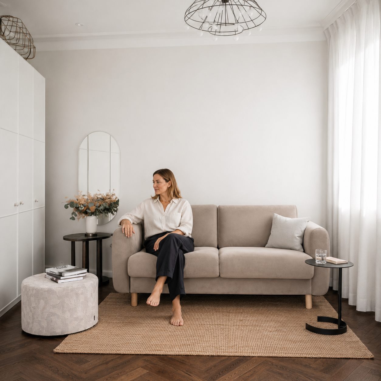 Schlafsofa BOB 200 – echtes Bett im Skandi-Design