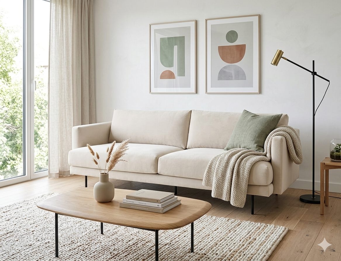 Sofa FLOYD 180 cm – kompaktes Designsofa mit tiefer Sitzfläche