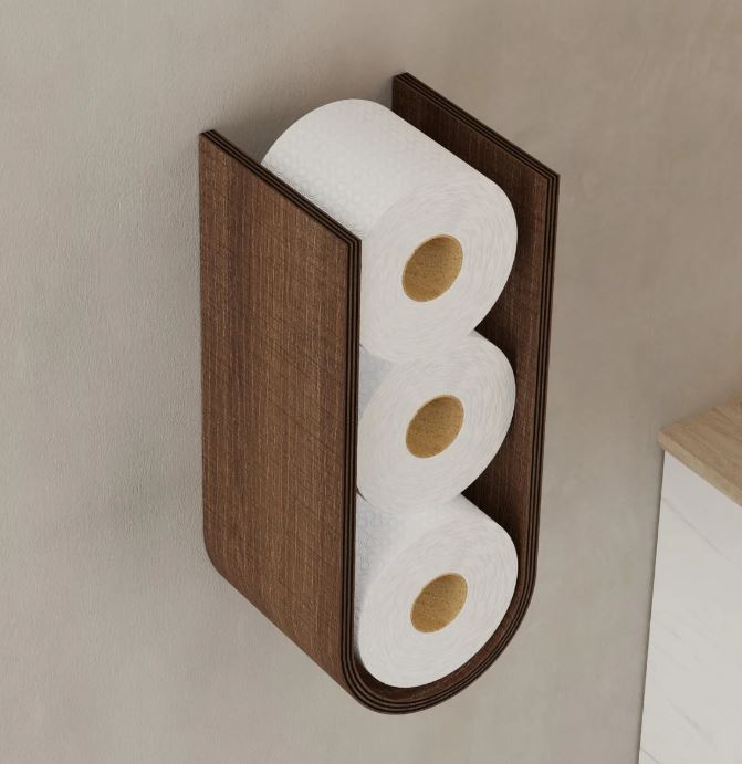 Toilettenpapierhalter U-Form Holz, online kaufen