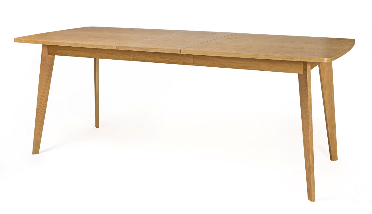 Ansicht von Esstisch KENSAL schräg von vorne, auf 200 cm Länge ausgezogen, Hersteller: Woodman