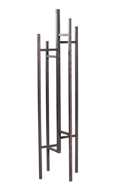 Garderobenständer EIGEN in der Farbe Grau aus Buche massiv, freigestellt, Design von Leonhard Pfeifer, Hersteller: Woodmann