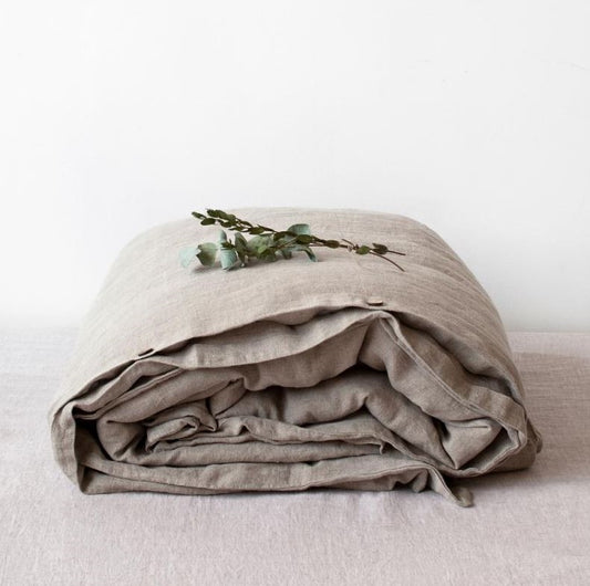 Hochwertiger Bettbezug aus 100% Leinen Natur in skandinavischem Stil des litauischen Herstellers Linen Tales