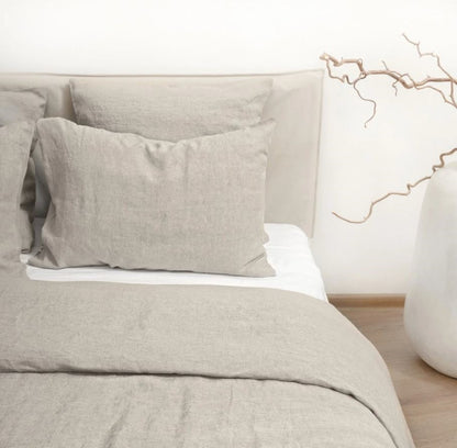 Hochwertige Leinen-Bettwäsche Natur im Set in skandinavischen Stil des litauischen Herstellers Linen Tales
