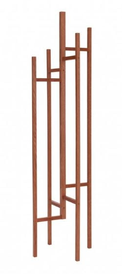 Garderobenständer EIGEN aus massivere Eiche natur, freigestellt, Design von Leonhard Pfeifer, Hersteller: Woodmann