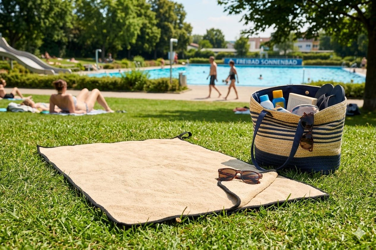 Großes Strandtuch für Sitzsäcke und fürs Freibad von Slowdown