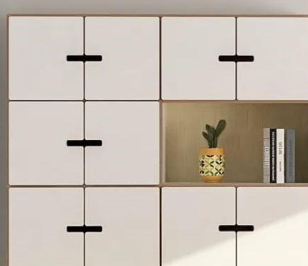Highboard PIX 4x5 mit weißen Türen, Hersteller: Radis