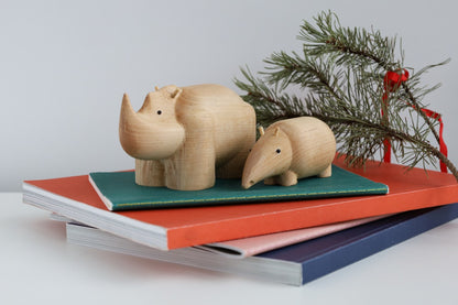 Tierfiguren Nashorn und Tapir aus der "I Piccolini"-Kollektion als Geschenkidee von Designerin Viviana Degrandi