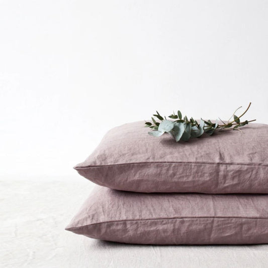 Hochwertiger Kopfkissenbezug aus 100% Leinen Ashes of Roses in skandinavischem Stil des litauischen Herstellers Linen Tales