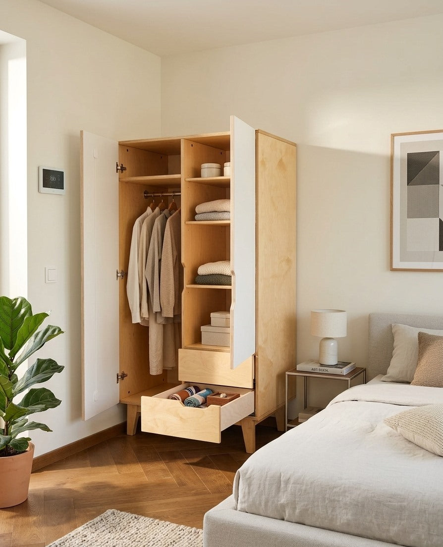 Kleiderschrank HUH Schlafzimmerschrank 2 Türen