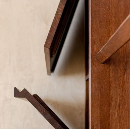 Detailansicht der geöffneten Boxen von oben von Regal AMBER Base aus massivem Kiefernholz, Hersteller: Duck Wookworks