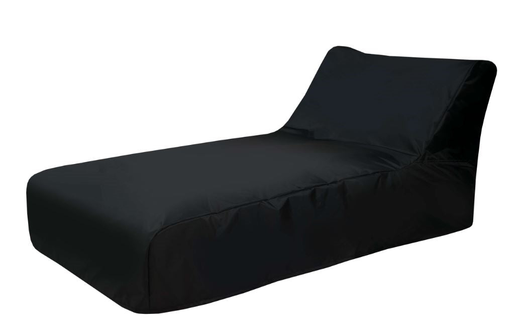 Schutzhülle aus 100% Polyester schwarz für Outdoor-Sitzsack SUNBED 90 von Slowdown 