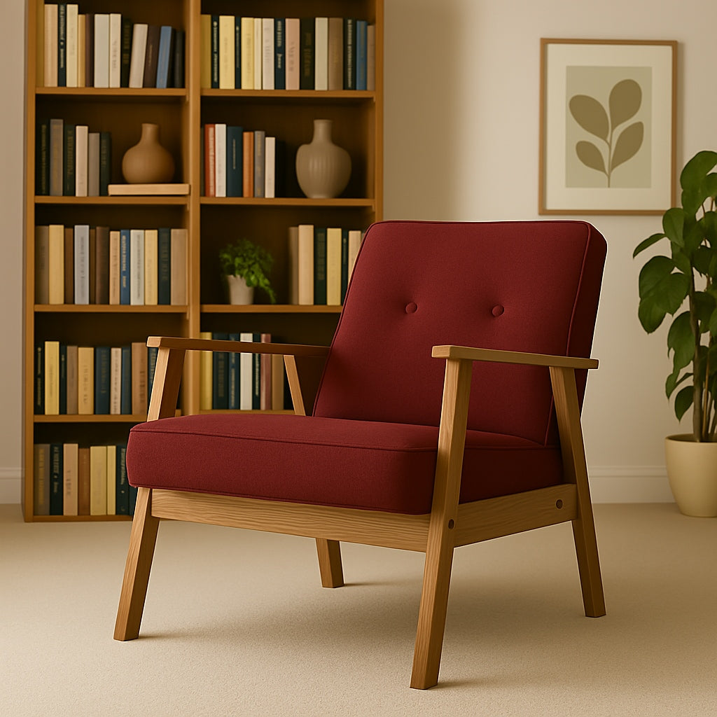 Skandinavische Möbel sind auch ideal fürs bequeme Arbeiten im Homeoffice (im Bild Sessel RETRO von Tarmeko) sind 
