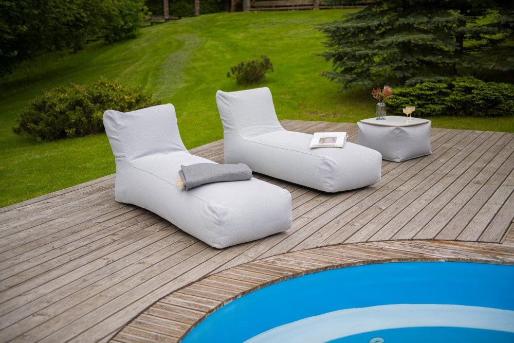 Sitzsack für draußen: Das Outdoor-Modell Sunbed des litauischen Herstellers Slowdown