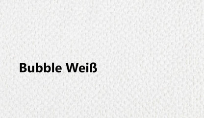 Veloursstoff Bubble in Farbe Weiß aus 100% Polyester mit Bouclé-Textur für Polstermöbel