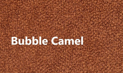Veloursstoff Bubble in Farbe Camel aus 100% Polyester mit Bouclé-Textur für Polstermöbel