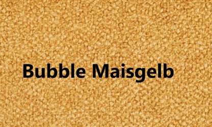 Veloursstoff Bubble in Farbe Maisgelb aus 100% Polyester mit Bouclé-Textur für Polstermöbel
