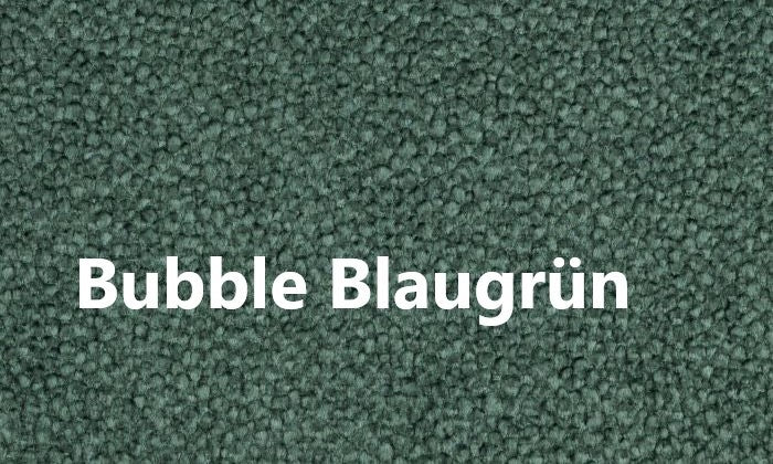 Veloursstoff Bubble in Farbe Blaugrün aus 100% Polyester mit Bouclé-Textur für Polstermöbel