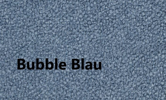 Veloursstoff Bubble in Farbe Blau aus 100% Polyester mit Bouclé-Textur für Polstermöbel