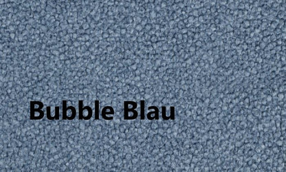 Veloursstoff Bubble in Farbe Blau aus 100% Polyester mit Bouclé-Textur für Polstermöbel