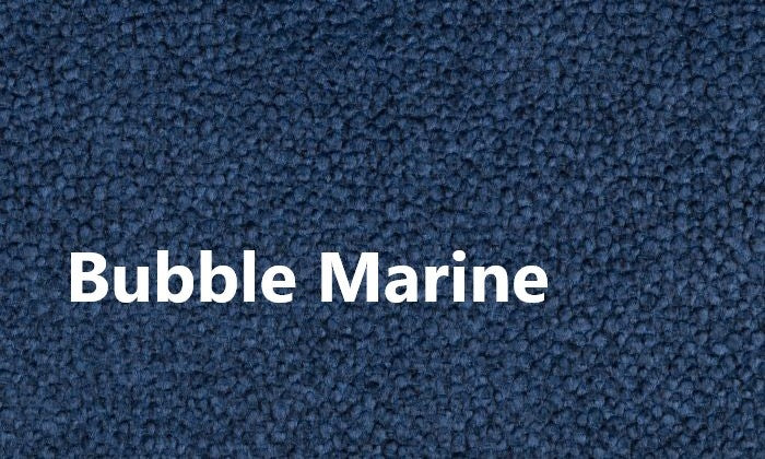 Veloursstoff Bubble in Farbe Marine aus 100% Polyester mit Bouclé-Textur für Polstermöbel