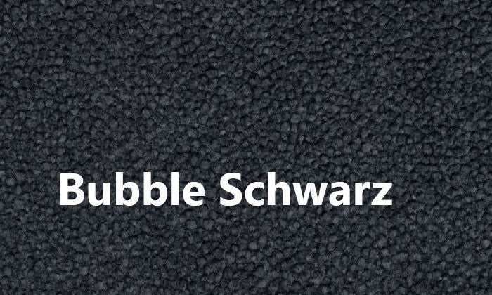 Veloursstoff Bubble in Farbe Schwarz aus 100% Polyester mit Bouclé-Textur für Polstermöbel