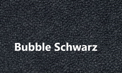 Veloursstoff Bubble in Farbe Schwarz aus 100% Polyester mit Bouclé-Textur für Polstermöbel