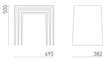 Maße Beistelltisch ULDIS in skandinavischem Design von Mint Furniture