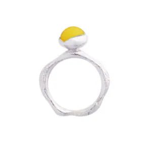 BLOSSOM - Knospen - Ring BLOSSOM - Knospen - Ring Silber , handgefertigt, mit gelbem Bernstein Schmuckstein, Ringschaft ist einem Blumenstengel nachempfunden. - noor disainvergoldet - noor disain