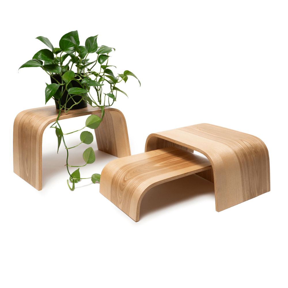 Blumenständer Pflanzenständer Holz Dreierset