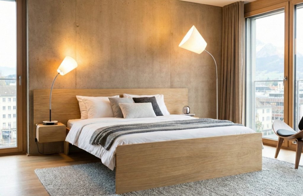 Doppelbett MASTER Eiche furniert des estnischen Herstellers Radis
