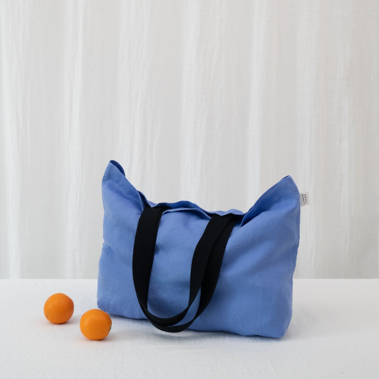 Große Tasche aus Leinen für Einkauf, Büro oder Strand