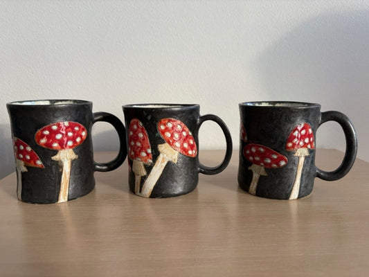 Kaffeebecher Fliegenpilz, handgefertigt