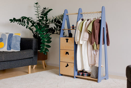 Kinder - Garderobe mit Schubladen - noor disain