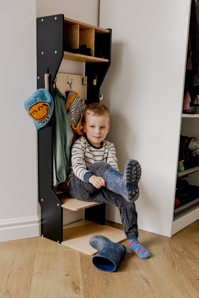 kindergarderobe mit aufbewahrung Kindergarderobe mit Sitzbank – Garderobe für Kinderzimmer & Flur