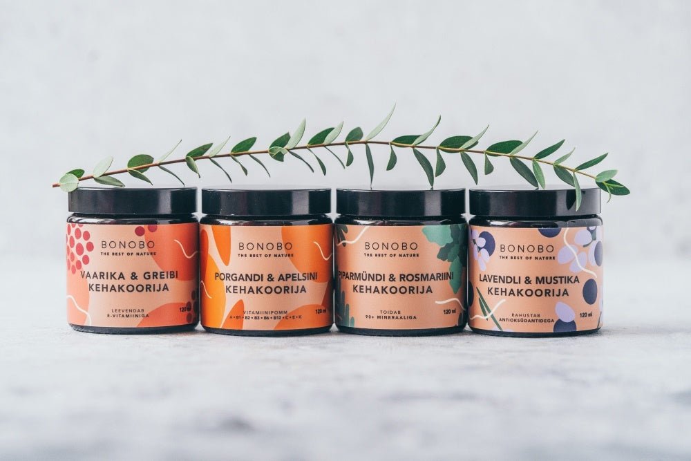 Körperpeeling-Geschenkbox "Piece of Heaven" des estnischen Naturkosmetikherstellers Bonobo
