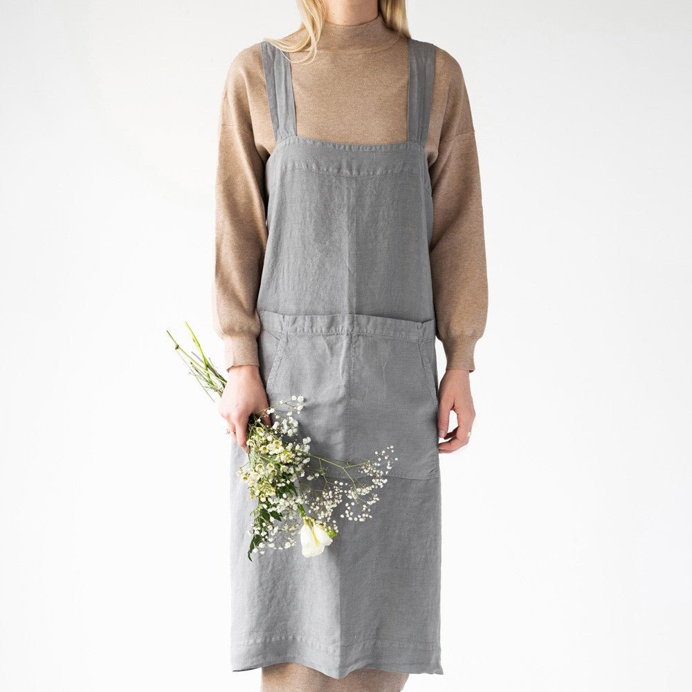 Leinenschürze PINAFORE in japanischem Stil - noor disain