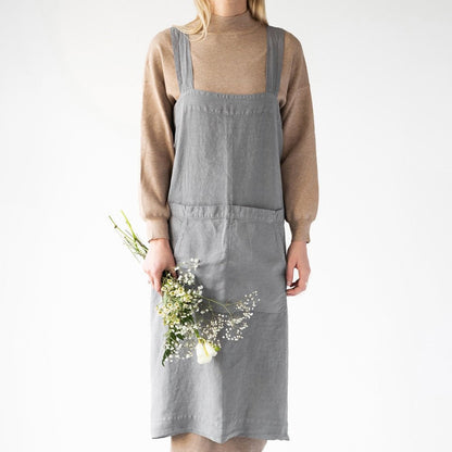 Leinenschürze PINAFORE in japanischem Stil - noor disain