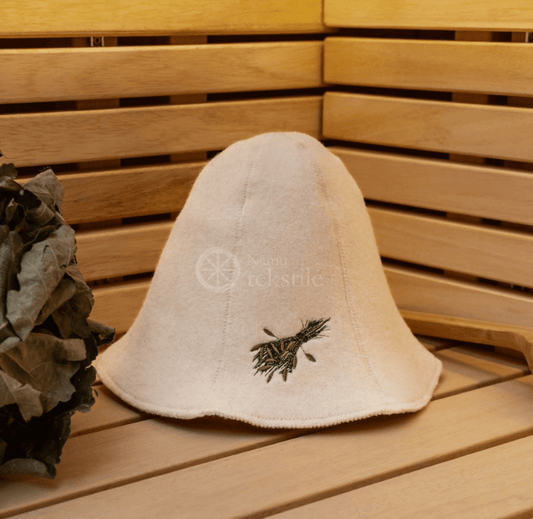 Saunahut TYLA , 100 Prozent Schafwolle, Hitzeschutz für Haut und Haar in der Sauna - noor disain