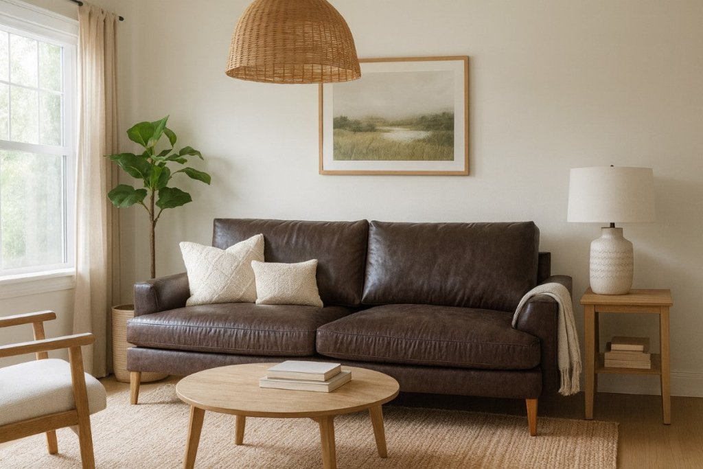Sofa CONCORDE Leder des estnischen Herstellers Tarmeko - KI-generiert