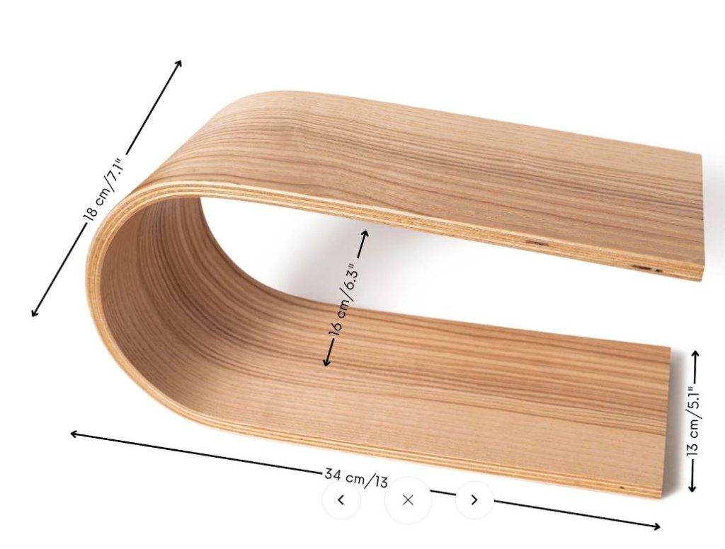 Maße Toilettenpapierhalter U-Form des lettischen Herstellers Ewart Woods