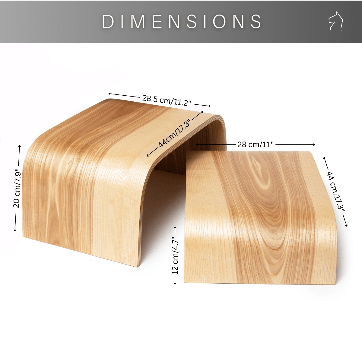 Tritthocker-Set Holz zweiteilig stabil, online kaufen