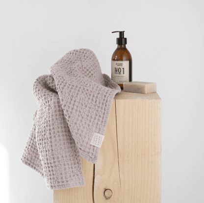 Waffelpiqué-Handtuch Altrosé, Leinen-Baumwoll-Stoff, Hersteller: Linen Tales
