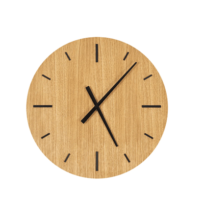 Wanduhr TAIM in drei verschiedenen Gröen mit Zifferblatt aus Eichenfurnier, Hersteller: Radis