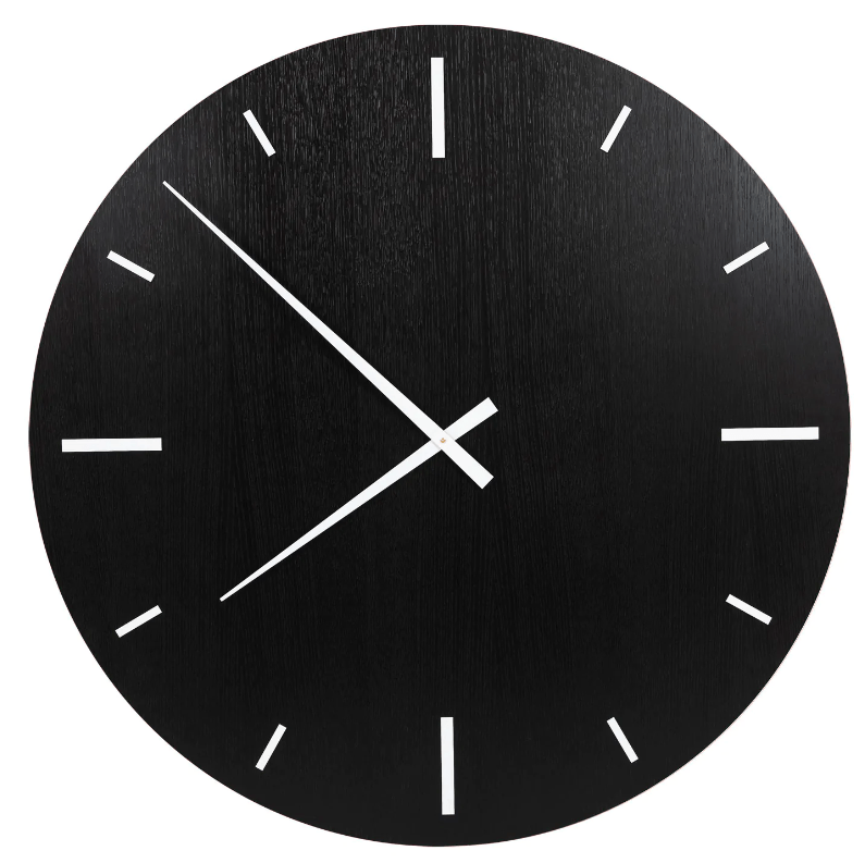 Wanduhr TAIM mit schwarz gebeiztemj Zifferblatt, Hersteller: Radis